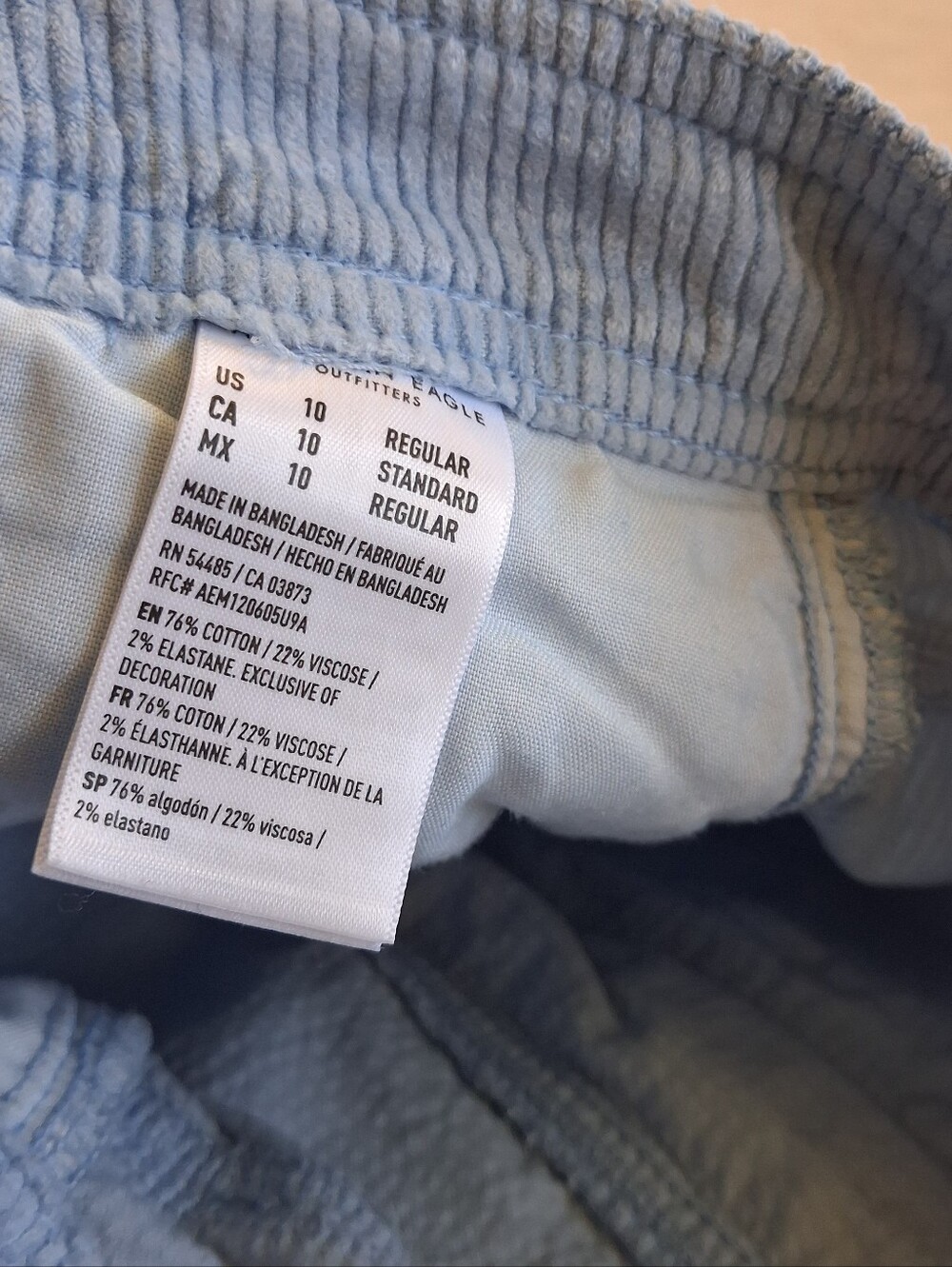 aeo ♡ super high rise baggy wide leg stretch corduroy cargo 4981 gorpcore - Picture 10 of 12